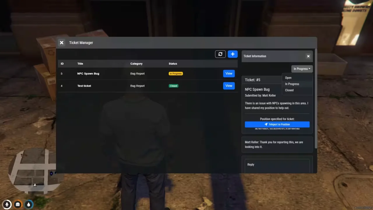 FREE In-game Ticket Manager